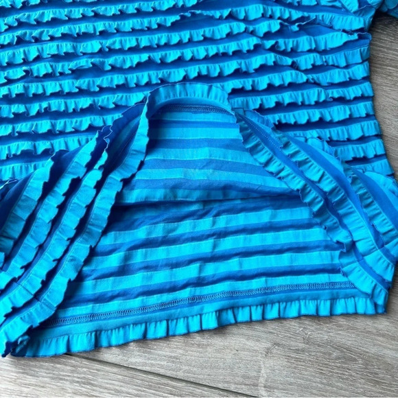 Bellissima Square Neck Stretch Cha Cha Tiered Short Sleeve  Top Made in Canada - Picture 8 of 10